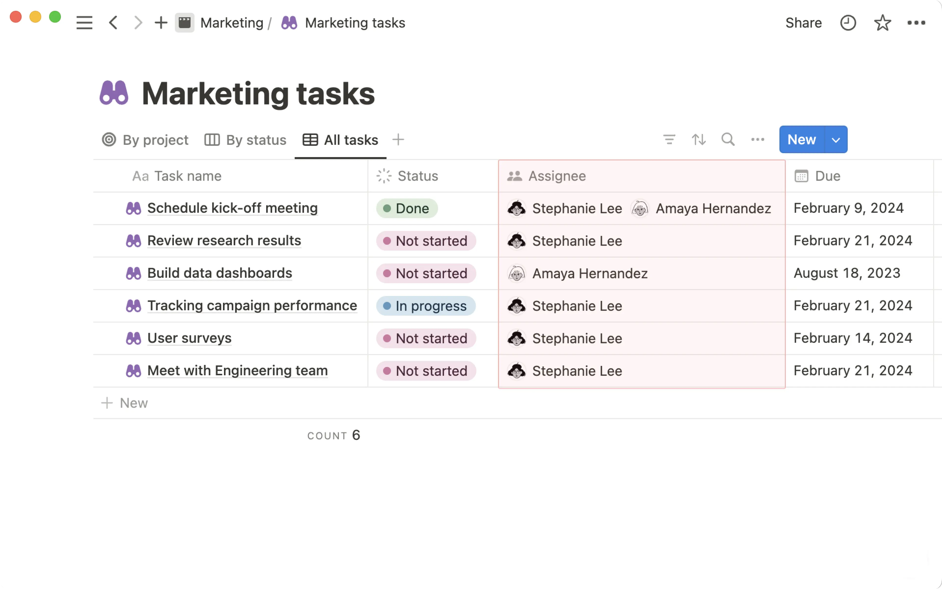 Mentions - mention person in DB